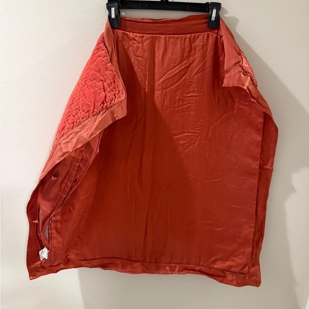 Pottery Barn Cotton Silk Blend Quilted‎ Square Pillow Sham in Red